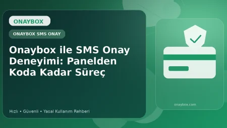 Onaybox ile SMS Onay Deneyimi: Panelden Koda Kadar Süreç