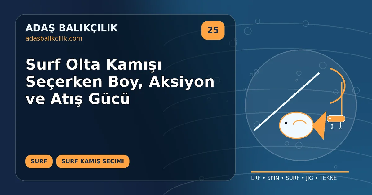 Surf Olta Kamışı Seçerken Boy, Aksiyon ve Atış Gücü